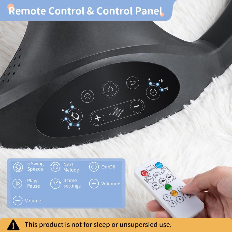 SerenitySmart Bluetooth Remote Baby Swing